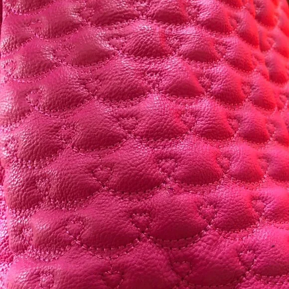 Betsey Johnson Pink Quilted Heart Bow Tote Bag - Picture 5 of 13